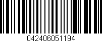 Código de barras (EAN, GTIN, SKU, ISBN): '042406051194'