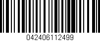 Código de barras (EAN, GTIN, SKU, ISBN): '042406112499'