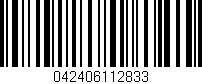 Código de barras (EAN, GTIN, SKU, ISBN): '042406112833'