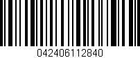 Código de barras (EAN, GTIN, SKU, ISBN): '042406112840'