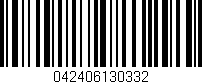 Código de barras (EAN, GTIN, SKU, ISBN): '042406130332'