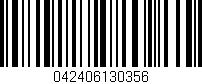 Código de barras (EAN, GTIN, SKU, ISBN): '042406130356'