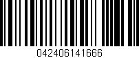 Código de barras (EAN, GTIN, SKU, ISBN): '042406141666'