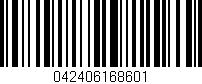 Código de barras (EAN, GTIN, SKU, ISBN): '042406168601'