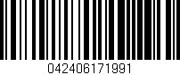 Código de barras (EAN, GTIN, SKU, ISBN): '042406171991'