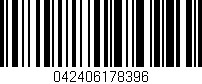 Código de barras (EAN, GTIN, SKU, ISBN): '042406178396'