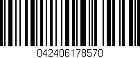Código de barras (EAN, GTIN, SKU, ISBN): '042406178570'
