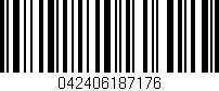 Código de barras (EAN, GTIN, SKU, ISBN): '042406187176'