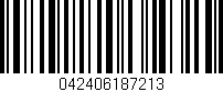 Código de barras (EAN, GTIN, SKU, ISBN): '042406187213'