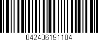 Código de barras (EAN, GTIN, SKU, ISBN): '042406191104'