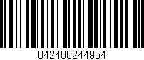 Código de barras (EAN, GTIN, SKU, ISBN): '042406244954'