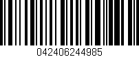 Código de barras (EAN, GTIN, SKU, ISBN): '042406244985'