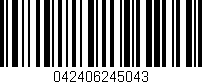 Código de barras (EAN, GTIN, SKU, ISBN): '042406245043'