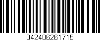 Código de barras (EAN, GTIN, SKU, ISBN): '042406261715'