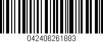Código de barras (EAN, GTIN, SKU, ISBN): '042406261883'