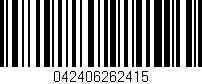 Código de barras (EAN, GTIN, SKU, ISBN): '042406262415'