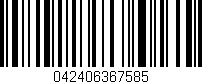 Código de barras (EAN, GTIN, SKU, ISBN): '042406367585'
