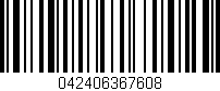 Código de barras (EAN, GTIN, SKU, ISBN): '042406367608'