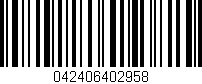Código de barras (EAN, GTIN, SKU, ISBN): '042406402958'
