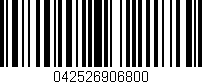 Código de barras (EAN, GTIN, SKU, ISBN): '042526906800'