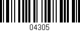 Código de barras (EAN, GTIN, SKU, ISBN): '04305'