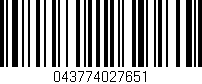 Código de barras (EAN, GTIN, SKU, ISBN): '043774027651'