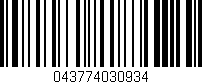 Código de barras (EAN, GTIN, SKU, ISBN): '043774030934'
