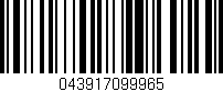 Código de barras (EAN, GTIN, SKU, ISBN): '043917099965'