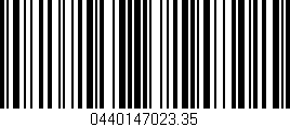 Código de barras (EAN, GTIN, SKU, ISBN): '0440147023.35'