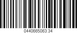 Código de barras (EAN, GTIN, SKU, ISBN): '0440665063.34'