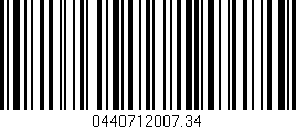 Código de barras (EAN, GTIN, SKU, ISBN): '0440712007.34'