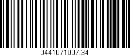 Código de barras (EAN, GTIN, SKU, ISBN): '0441071007.34'