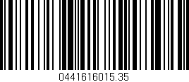 Código de barras (EAN, GTIN, SKU, ISBN): '0441616015.35'