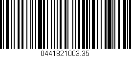 Código de barras (EAN, GTIN, SKU, ISBN): '0441821003.35'
