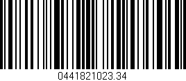 Código de barras (EAN, GTIN, SKU, ISBN): '0441821023.34'