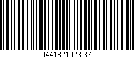 Código de barras (EAN, GTIN, SKU, ISBN): '0441821023.37'