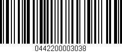 Código de barras (EAN, GTIN, SKU, ISBN): '0442200003038'