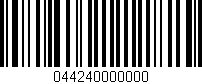 Código de barras (EAN, GTIN, SKU, ISBN): '044240000000'