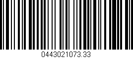 Código de barras (EAN, GTIN, SKU, ISBN): '0443021073.33'