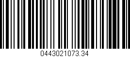 Código de barras (EAN, GTIN, SKU, ISBN): '0443021073.34'