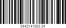 Código de barras (EAN, GTIN, SKU, ISBN): '0443141003.34'