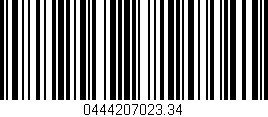 Código de barras (EAN, GTIN, SKU, ISBN): '0444207023.34'