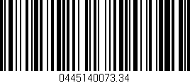 Código de barras (EAN, GTIN, SKU, ISBN): '0445140073.34'