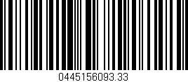 Código de barras (EAN, GTIN, SKU, ISBN): '0445156093.33'