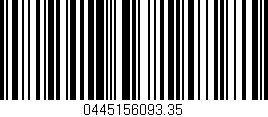 Código de barras (EAN, GTIN, SKU, ISBN): '0445156093.35'