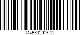 Código de barras (EAN, GTIN, SKU, ISBN): '0445662015.33'