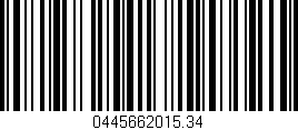 Código de barras (EAN, GTIN, SKU, ISBN): '0445662015.34'