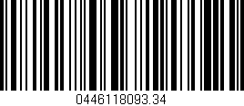 Código de barras (EAN, GTIN, SKU, ISBN): '0446118093.34'