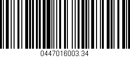 Código de barras (EAN, GTIN, SKU, ISBN): '0447016003.34'