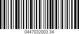 Código de barras (EAN, GTIN, SKU, ISBN): '0447032003.34'